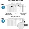 image:imageHVERSAILTEX Curtain Rods for Windows 162 to 438 Inches 34 inch Diameter Adjustable Decorative Telescoping Curtain Rod with Brackets Heavy Duty Splicing Window Rods with Classic Finials BronzeWhite