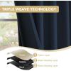 image:imageHVERSAILTEX Blackout Curtains 84 Inch Length 2 Panels Set for Living Room Bedroom Back Tab Pinch Pleated Thermal Insulated Room Darkening Light Blocking Curtains with Hooks Pumice StoneNavy