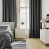 image:imageHVERSAILTEX Blackout Curtains 84 Inch Length 2 Panels Set for Living Room Bedroom Back Tab Pinch Pleated Thermal Insulated Room Darkening Light Blocking Curtains with Hooks Pumice StoneCharcoal Gray