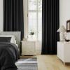 image:imageHVERSAILTEX Blackout Curtains 84 Inch Length 2 Panels Set for Living Room Bedroom Back Tab Pinch Pleated Thermal Insulated Room Darkening Light Blocking Curtains with Hooks Pumice StoneBlack