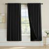 image:imageHVERSAILTEX Blackout Curtains 84 Inch Length 2 Panels Set for Living Room Bedroom Back Tab Pinch Pleated Thermal Insulated Room Darkening Light Blocking Curtains with Hooks Pumice StoneBlack