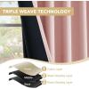 image:imageHVERSAILTEX Blackout Curtains 84 Inch Length 2 Panels Set for Living Room Bedroom Back Tab Pinch Pleated Thermal Insulated Room Darkening Light Blocking Curtains with Hooks Pumice StoneBaby Pink