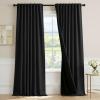 image:imageHVERSAILTEX Blackout Curtains 84 Inch Length 2 Panels Set for Living Room Bedroom Back Tab Pinch Pleated Thermal Insulated Room Darkening Light Blocking Curtains with Hooks Pumice StoneBlack