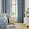 image:imageHVERSAILTEX Blackout Curtains 84 Inch Length 2 Panels Set for Living Room Bedroom Back Tab Pinch Pleated Thermal Insulated Room Darkening Light Blocking Curtains with Hooks Pumice StoneStone Blue