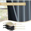 image:imageHVERSAILTEX Blackout Curtains 84 Inch Length 2 Panels Set for Living Room Bedroom Back Tab Pinch Pleated Thermal Insulated Room Darkening Light Blocking Curtains with Hooks Pumice StoneStone Blue