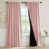 image:imageHVERSAILTEX Blackout Curtains 84 Inch Length 2 Panels Set for Living Room Bedroom Back Tab Pinch Pleated Thermal Insulated Room Darkening Light Blocking Curtains with Hooks Pumice StoneBaby Pink