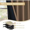 image:imageHVERSAILTEX Blackout Curtains 84 Inch Length 2 Panels Set for Living Room Bedroom Back Tab Pinch Pleated Thermal Insulated Room Darkening Light Blocking Curtains with Hooks Pumice StoneMacchiato