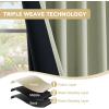 image:imageHVERSAILTEX Blackout Curtains 84 Inch Length 2 Panels Set for Living Room Bedroom Back Tab Pinch Pleated Thermal Insulated Room Darkening Light Blocking Curtains with Hooks Pumice StoneSage