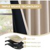 image:imageHVERSAILTEX Blackout Curtains 84 Inch Length 2 Panels Set for Living Room Bedroom Back Tab Pinch Pleated Thermal Insulated Room Darkening Light Blocking Curtains with Hooks Pumice StoneFog