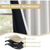 image:imageHVERSAILTEX Blackout Curtains 84 Inch Length 2 Panels Set for Living Room Bedroom Back Tab Pinch Pleated Thermal Insulated Room Darkening Light Blocking Curtains with Hooks Pumice StoneGreyish White