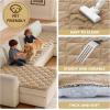 image:imageHVERSAILTEX Chenille Couch Cover for Dogs Washable Soft Fuzzy Chaise Cover Sectional Couch Covers for L Shaped Sofa Both LeftRight Thick Pet Couch Cover Protector NonSlipStone Blue 34 x 68Khaki