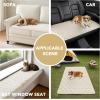 image:imageHVERSAILTEX Chenille Couch Cover for Dogs Washable Soft Fuzzy Chaise Cover Sectional Couch Covers for L Shaped Sofa Both LeftRight Thick Pet Couch Cover Protector NonSlipStone Blue 34 x 68Ivory