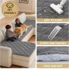 image:imageHVERSAILTEX Chenille Couch Cover for Dogs Washable Soft Fuzzy Chaise Cover Sectional Couch Covers for L Shaped Sofa Both LeftRight Thick Pet Couch Cover Protector NonSlipStone Blue 34 x 68Light Grey