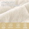image:imageHVERSAILTEX Chenille Couch Cover for Dogs Washable Soft Fuzzy Chaise Cover Sectional Couch Covers for L Shaped Sofa Both LeftRight Thick Pet Couch Cover Protector NonSlipStone Blue 34 x 68Ivory