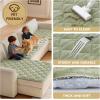 image:imageHVERSAILTEX Chenille Couch Cover for Dogs Washable Soft Fuzzy Chaise Cover Sectional Couch Covers for L Shaped Sofa Both LeftRight Thick Pet Couch Cover Protector NonSlipStone Blue 34 x 68Tender Green