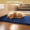 image:imageHVERSAILTEX Dog Door Mat for Muddy Paws Absorbent Dirt Trapper Non Slip Quick Dry Washable Chenille Mats for Dogs Entry Rug for Indoor Outdoor Chocolate 24 x 36Navy