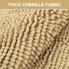 image:imageHVERSAILTEX Dog Door Mat for Muddy Paws Absorbent Dirt Trapper Non Slip Quick Dry Washable Chenille Mats for Dogs Entry Rug for Indoor Outdoor Chocolate 24 x 36Beige