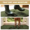 image:imageHVERSAILTEX Dog Door Mat for Muddy Paws Absorbent Dirt Trapper Non Slip Quick Dry Washable Chenille Mats for Dogs Entry Rug for Indoor Outdoor Chocolate 24 x 36Green