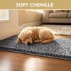 image:imageHVERSAILTEX Dog Door Mat for Muddy Paws Absorbent Dirt Trapper Non Slip Quick Dry Washable Chenille Mats for Dogs Entry Rug for Indoor Outdoor Chocolate 24 x 36Grey