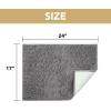 image:imageHVERSAILTEX Dog Door Mat for Muddy Paws Absorbent Dirt Trapper Non Slip Quick Dry Washable Chenille Mats for Dogs Entry Rug for Indoor Outdoor Chocolate 24 x 36Grey