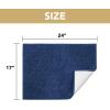 image:imageHVERSAILTEX Dog Door Mat for Muddy Paws Absorbent Dirt Trapper Non Slip Quick Dry Washable Chenille Mats for Dogs Entry Rug for Indoor Outdoor Chocolate 24 x 36Navy
