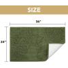 image:imageHVERSAILTEX Dog Door Mat for Muddy Paws Absorbent Dirt Trapper Non Slip Quick Dry Washable Chenille Mats for Dogs Entry Rug for Indoor Outdoor Chocolate 24 x 36Green