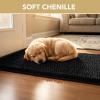image:imageHVERSAILTEX Dog Door Mat for Muddy Paws Absorbent Dirt Trapper Non Slip Quick Dry Washable Chenille Mats for Dogs Entry Rug for Indoor Outdoor Chocolate 24 x 36Black