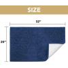 image:imageHVERSAILTEX Dog Door Mat for Muddy Paws Absorbent Dirt Trapper Non Slip Quick Dry Washable Chenille Mats for Dogs Entry Rug for Indoor Outdoor Chocolate 24 x 36Navy