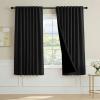 image:imageHVERSAILTEX Blackout Curtains 84 Inch Length 2 Panels Set for Living Room Bedroom Back Tab Pinch Pleated Thermal Insulated Room Darkening Light Blocking Curtains with Hooks Pumice StoneBlack