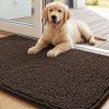 image:imageHVERSAILTEX Dog Door Mat for Muddy Paws Absorbent Dirt Trapper Non Slip Quick Dry Washable Chenille Mats for Dogs Entry Rug for Indoor Outdoor Chocolate 24 x 36Chocolate