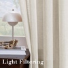 image:imageHVERSAILTEX Linen Curtains Flax Linen Blended Curtain Panels for Living RoomBedroom Semi Sheer Privacy Curtains 72 inch Length 2 Panels Set Nickel Grommet Window Drapes Natural