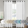 image:imageHVERSAILTEX Linen Curtains Natural Linen SemiSheer Curtains Nickel Grommet Privacy Added Premium Soft Rich Material Linen Curtain Panels for Bedroom  52x84 Inch  TurquoisePure White