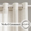 image:imageHVERSAILTEX Linen Curtains Natural Linen SemiSheer Curtains Nickel Grommet Privacy Added Premium Soft Rich Material Linen Curtain Panels for Bedroom  52x84 Inch  TurquoiseIvory