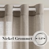 image:imageHVERSAILTEX Linen Curtains Natural Linen SemiSheer Curtains Nickel Grommet Privacy Added Premium Soft Rich Material Linen Curtain Panels for Bedroom  52x84 Inch  TurquoiseTaupe
