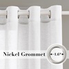 image:imageHVERSAILTEX Linen Curtains Natural Linen SemiSheer Curtains Nickel Grommet Privacy Added Premium Soft Rich Material Linen Curtain Panels for Bedroom  52x84 Inch  TurquoisePure White