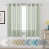image:imageHVERSAILTEX Linen Curtains Natural Linen SemiSheer Curtains Nickel Grommet Privacy Added Premium Soft Rich Material Linen Curtain Panels for Bedroom  52x84 Inch  TurquoiseSage
