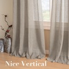 image:imageHVERSAILTEX Linen Curtains Natural Linen SemiSheer Curtains Nickel Grommet Privacy Added Premium Soft Rich Material Linen Curtain Panels for Bedroom  52x84 Inch  TurquoiseTaupe