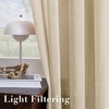 image:imageHVERSAILTEX Linen Curtains Natural Linen SemiSheer Curtains Nickel Grommet Privacy Added Premium Soft Rich Material Linen Curtain Panels for Bedroom  52x84 Inch  TurquoiseButter