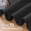 image:imageHVERSAILTEX Linen Curtains Natural Linen SemiSheer Curtains Nickel Grommet Privacy Added Premium Soft Rich Material Linen Curtain Panels for Bedroom  52x84 Inch  TurquoiseBlack