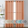 image:imageHVERSAILTEX Linen Curtains Natural Linen SemiSheer Curtains Nickel Grommet Privacy Added Premium Soft Rich Material Linen Curtain Panels for Bedroom  52x84 Inch  TurquoiseOrange