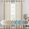 image:imageHVERSAILTEX Linen Curtains Natural Linen SemiSheer Curtains Nickel Grommet Privacy Added Premium Soft Rich Material Linen Curtain Panels for Bedroom  52x84 Inch  TurquoiseButter