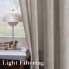 image:imageHVERSAILTEX Linen Curtains Natural Linen SemiSheer Curtains Nickel Grommet Privacy Added Premium Soft Rich Material Linen Curtain Panels for Bedroom  52x84 Inch  TurquoiseTaupe