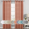 image:imageHVERSAILTEX Linen Curtains Natural Linen SemiSheer Curtains Nickel Grommet Privacy Added Premium Soft Rich Material Linen Curtain Panels for Bedroom  52x84 Inch  TurquoiseTerracotta