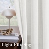 image:imageHVERSAILTEX Linen Curtains Natural Linen SemiSheer Curtains Nickel Grommet Privacy Added Premium Soft Rich Material Linen Curtain Panels for Bedroom  52x84 Inch  TurquoiseWhite
