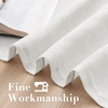 image:imageHVERSAILTEX Linen Curtains Natural Linen SemiSheer Curtains Nickel Grommet Privacy Added Premium Soft Rich Material Linen Curtain Panels for Bedroom  52x84 Inch  TurquoiseWhite