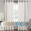 image:imageHVERSAILTEX Linen Curtains Natural Linen SemiSheer Curtains Nickel Grommet Privacy Added Premium Soft Rich Material Linen Curtain Panels for Bedroom  52x84 Inch  TurquoiseNatural