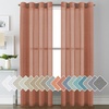 image:imageHVERSAILTEX Linen Curtains Natural Linen SemiSheer Curtains Nickel Grommet Privacy Added Premium Soft Rich Material Linen Curtain Panels for Bedroom  52x84 Inch  TurquoiseTerracotta