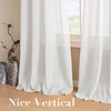 image:imageHVERSAILTEX Linen Curtains Natural Linen SemiSheer Curtains Nickel Grommet Privacy Added Premium Soft Rich Material Linen Curtain Panels for Bedroom  52x84 Inch  TurquoiseWhite