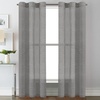 image:imageHVERSAILTEX Linen Curtains Natural Linen SemiSheer Curtains Nickel Grommet Privacy Added Premium Soft Rich Material Linen Curtain Panels for Bedroom  52x84 Inch  TurquoiseCharcoal Grey