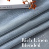 image:imageHVERSAILTEX Linen Curtains Natural Linen SemiSheer Curtains Nickel Grommet Privacy Added Premium Soft Rich Material Linen Curtain Panels for Bedroom  52x84 Inch  TurquoiseDenim